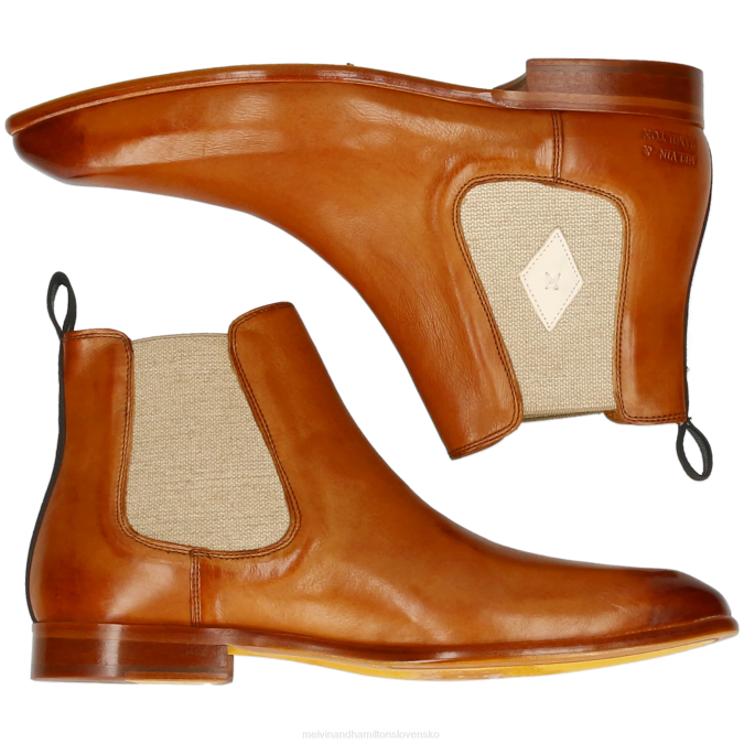 Melvin & Hamilton muži Elyas 5 B0T2140 členkové čižmy svetlo hnedá