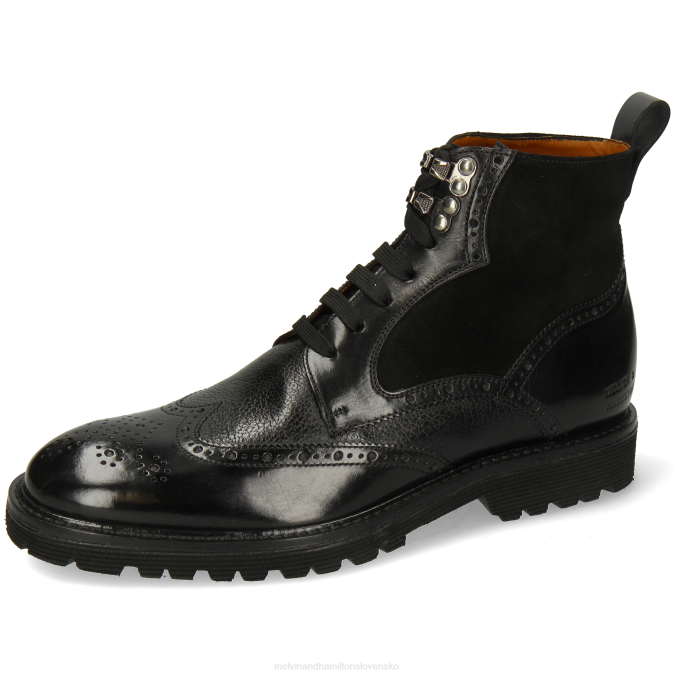 Melvin & Hamilton muži Trevor 34 B0T262 členkové čižmy čierna