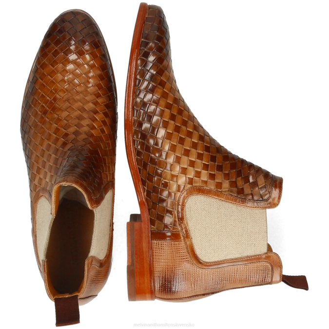 Melvin & Hamilton muži brada 6 B0T214 členkové čižmy svetlo hnedá