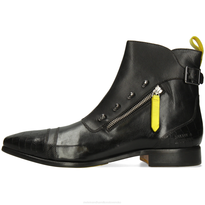 Melvin & Hamilton muži elvis 25 B0T21 členkové čižmy čierna