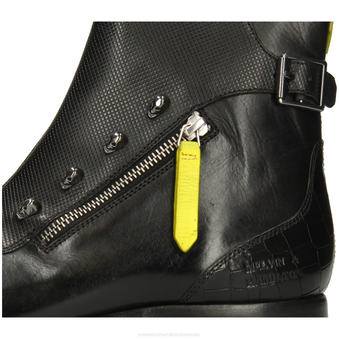 Melvin & Hamilton muži elvis 25 B0T21 členkové čižmy čierna