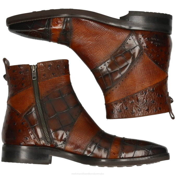 Melvin & Hamilton muži elvis 26 B0T295 členkové čižmy hnedá