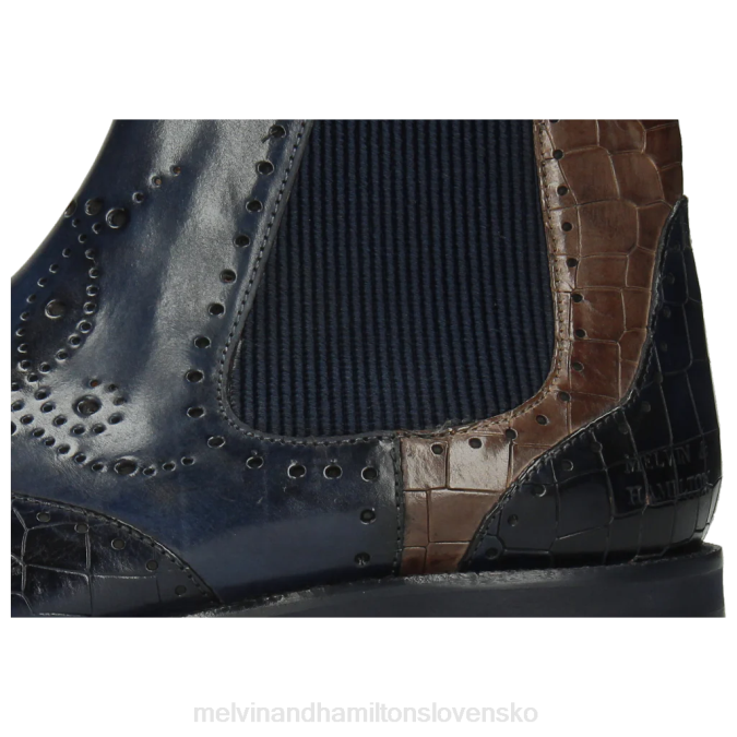 Melvin & Hamilton muži jeff 35 B0T2137 členkové čižmy Modrá