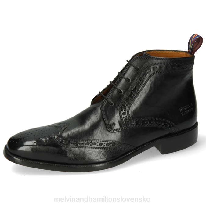 Melvin & Hamilton muži jeff 7 B0T2126 členkové čižmy čierna