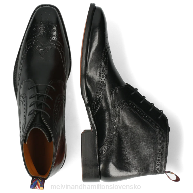 Melvin & Hamilton muži jeff 7 B0T2126 členkové čižmy čierna