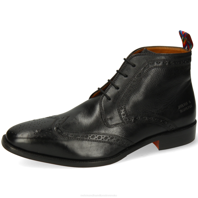 Melvin & Hamilton muži jeff 7 B0T26 členkové čižmy čierna