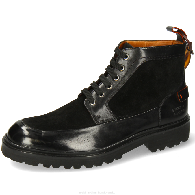Melvin & Hamilton muži prepichnúť 23 B0T241 členkové čižmy čierna
