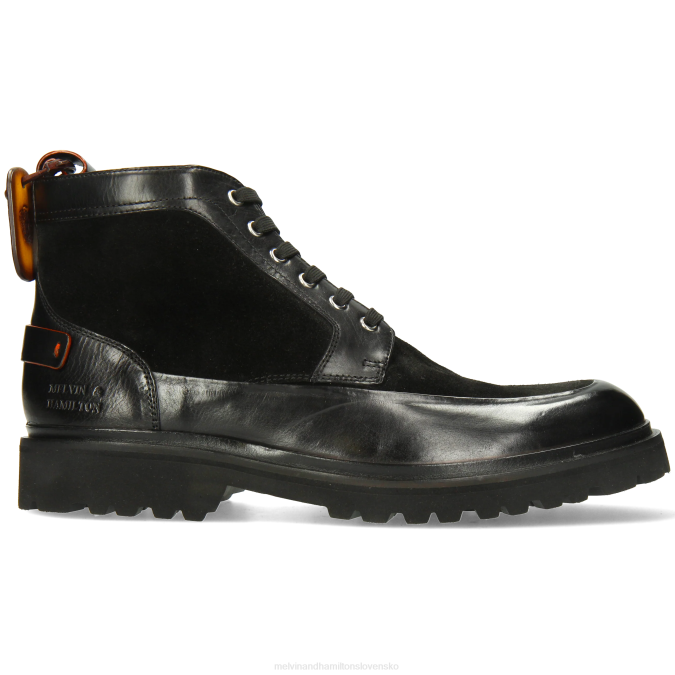 Melvin & Hamilton muži prepichnúť 23 B0T241 členkové čižmy čierna