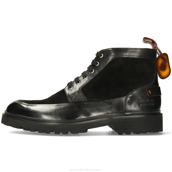 Melvin & Hamilton muži prepichnúť 23 B0T241 členkové čižmy čierna