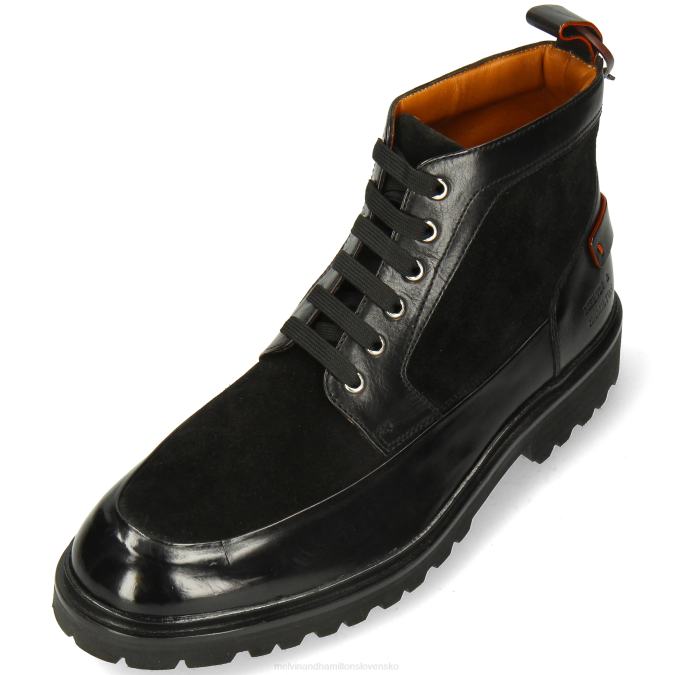 Melvin & Hamilton muži prepichnúť 23 B0T241 členkové čižmy čierna