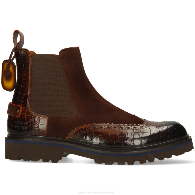 Melvin & Hamilton muži prepichnúť 26 B0T2101 členkové čižmy hnedá