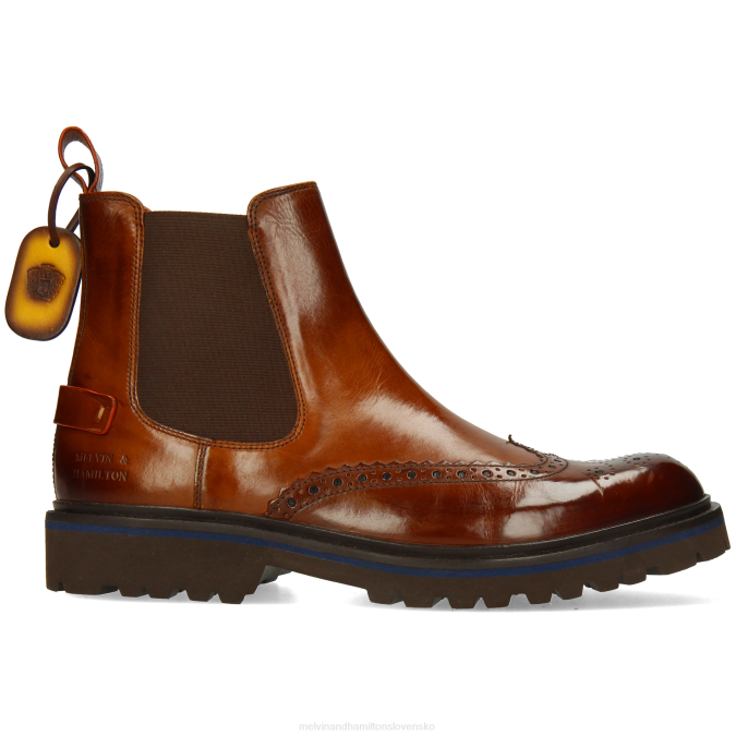 Melvin & Hamilton muži prepichnúť 26 B0T246 členkové čižmy hnedá