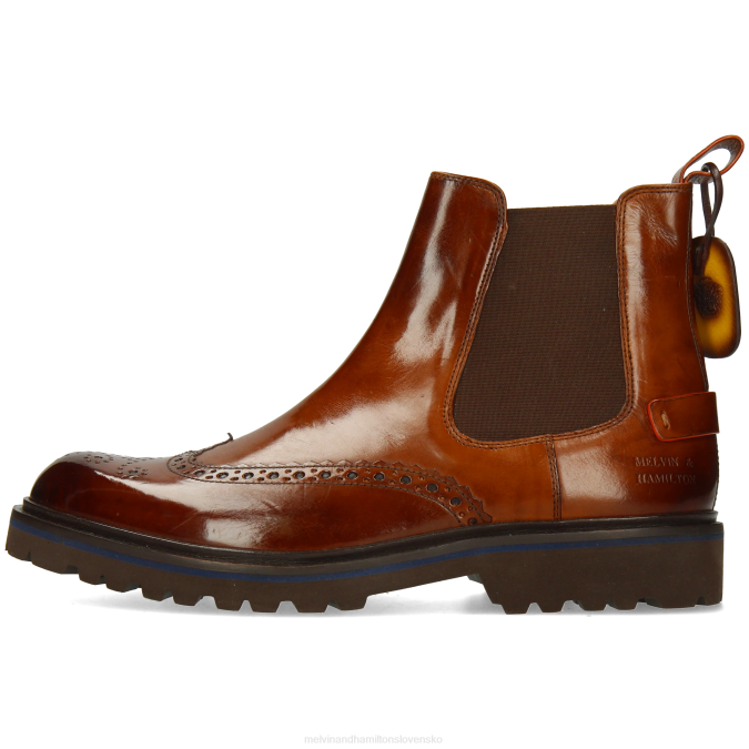 Melvin & Hamilton muži prepichnúť 26 B0T246 členkové čižmy hnedá