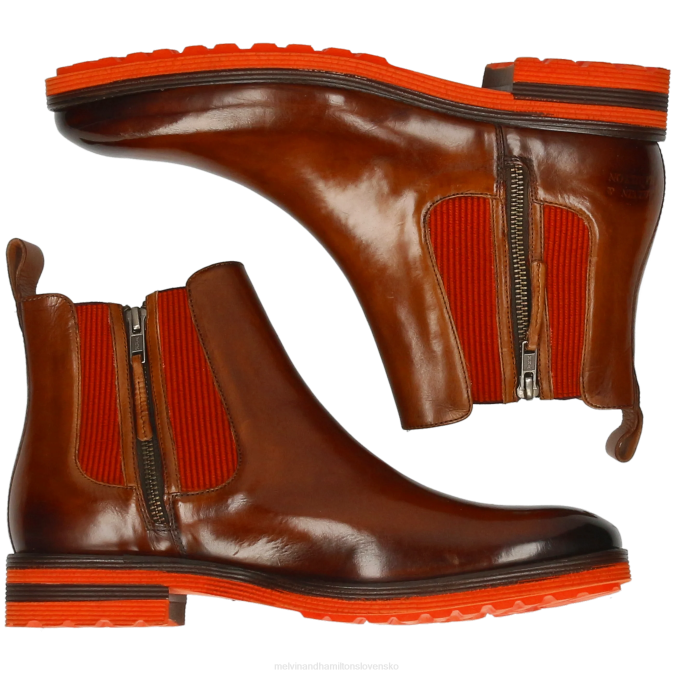 Melvin & Hamilton muži vír 25 B0T2102 členkové čižmy hnedá