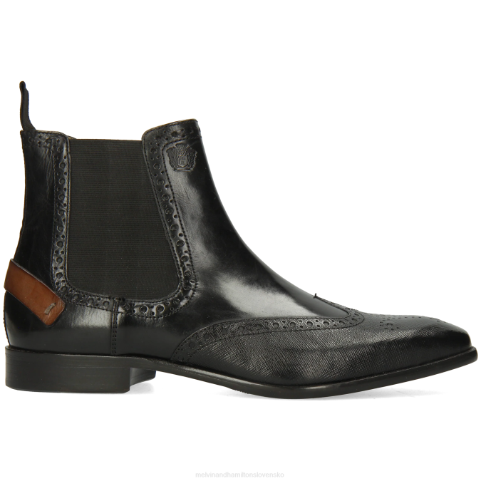 Melvin & Hamilton muži väzba 3 B0T225 členkové čižmy čierna