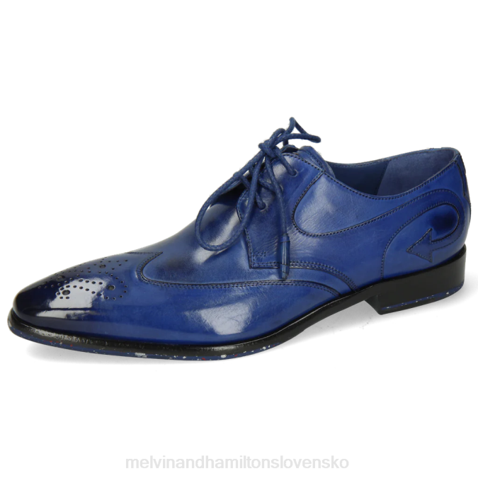 Melvin & Hamilton muži Elvis 63 B0T2556 derby topánky Modrá