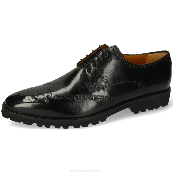 Melvin & Hamilton muži emil 10 B0T2383 derby topánky čierna