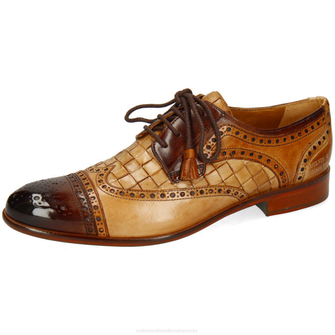 Melvin & Hamilton muži henry 7 B0T2558 derby topánky svetlo hnedá
