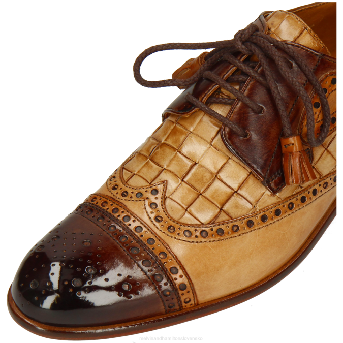 Melvin & Hamilton muži henry 7 B0T2558 derby topánky svetlo hnedá