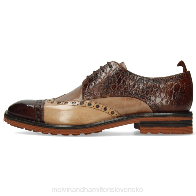 Melvin & Hamilton muži vír 48 B0T2542 derby topánky hnedá