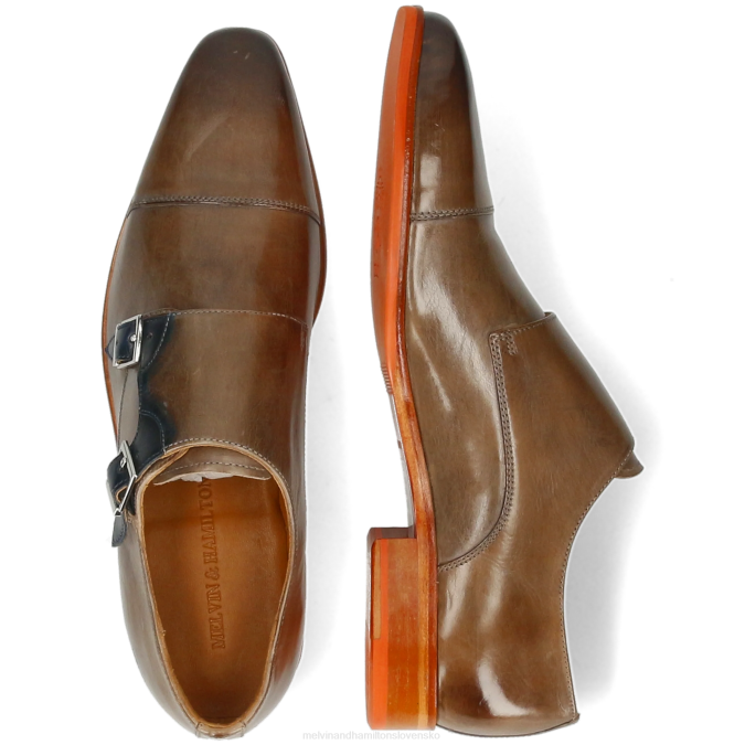 Melvin & Hamilton muži lewis 52 B0T2342 mníšske topánky svetlo hnedá