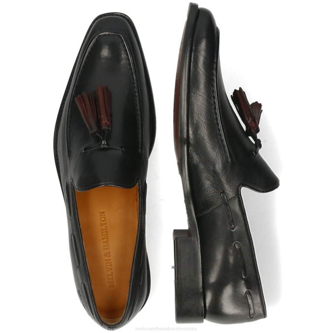 Melvin & Hamilton muži leonardo 1 B0T2297 mokasíny čierna