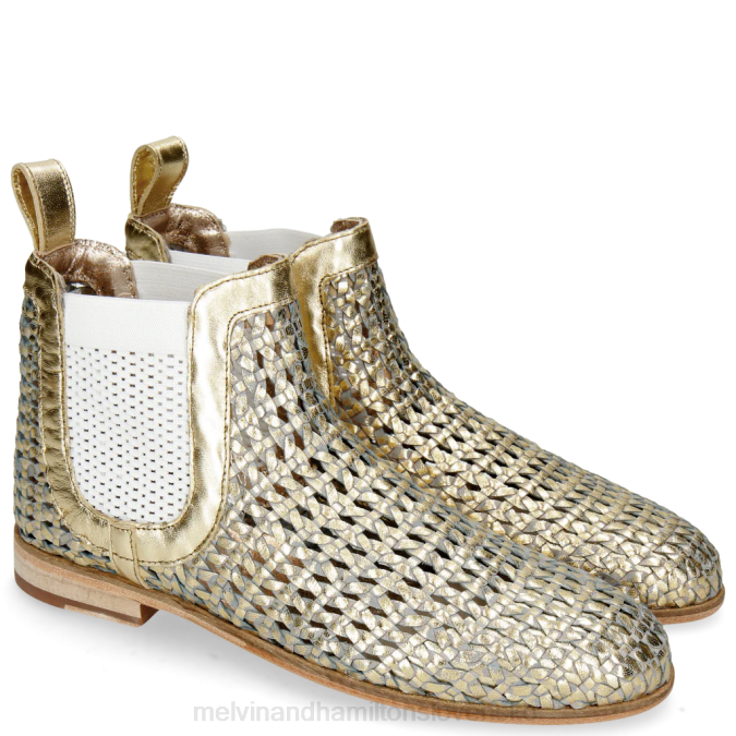 Melvin & Hamilton ženy Susan 10 B0T21142 členkové čižmy zlato