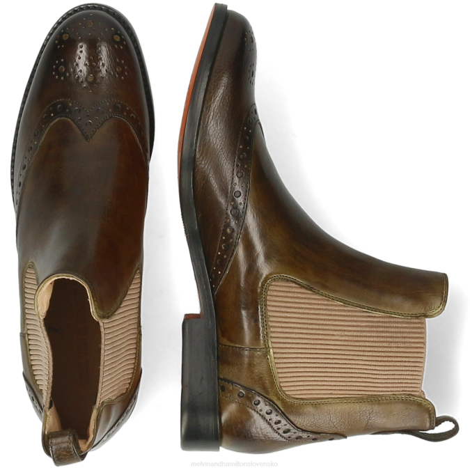 Melvin & Hamilton ženy amelie 5 B0T2919 členkové čižmy zelená