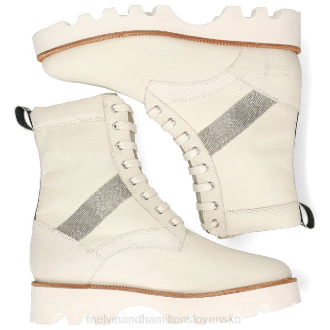 Melvin & Hamilton ženy dakota 8 B0T21053 členkové čižmy biely