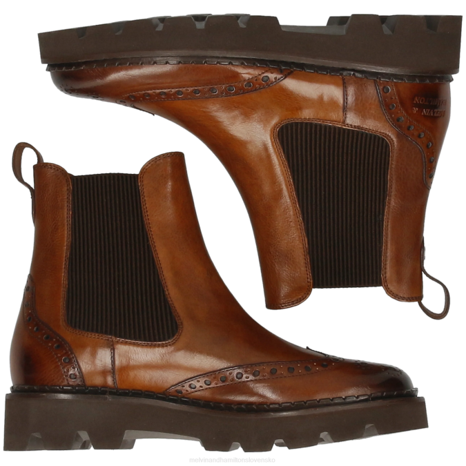 Melvin & Hamilton ženy nefrit 8 B0T2912 členkové čižmy hnedá