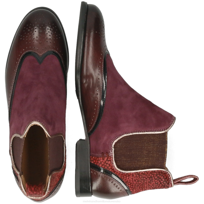 Melvin & Hamilton ženy sally 19 B0T21087 členkové čižmy Fialová