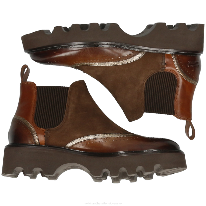 Melvin & Hamilton ženy sally 19 B0T2822 členkové čižmy hnedá