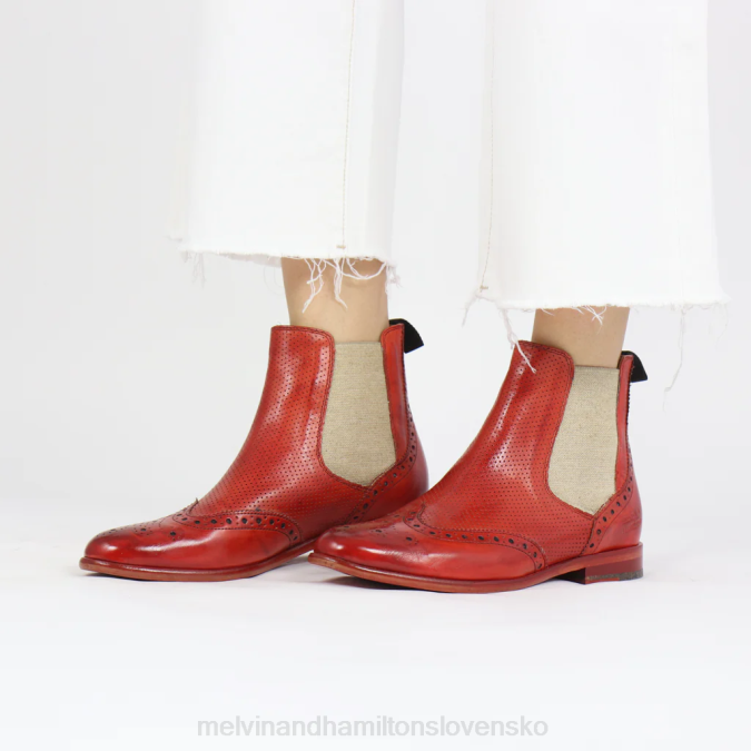 Melvin & Hamilton ženy selina 6 B0T21072 členkové čižmy červená