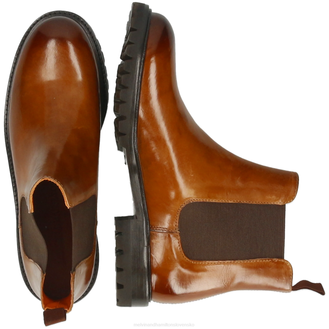 Melvin & Hamilton ženy vláda 8 B0T2826 členkové čižmy hnedá