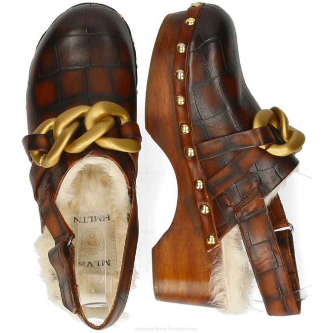 Melvin & Hamilton ženy flóra 1 B0T21990 dreváky hnedá