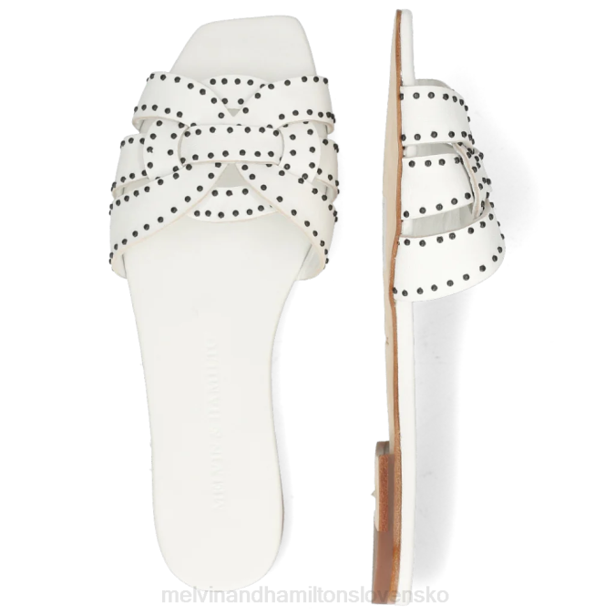 Melvin & Hamilton ženy sandrine 2 B0T21748 muly biely